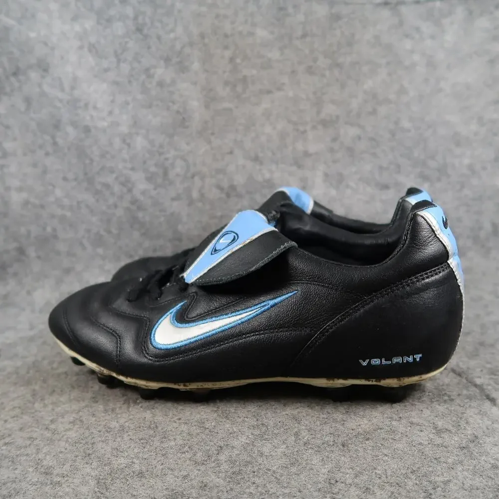 Nike Shoes Womens 9 Soccer Cleats Volant FG-E Black Leather Lace Up Low Athletic
